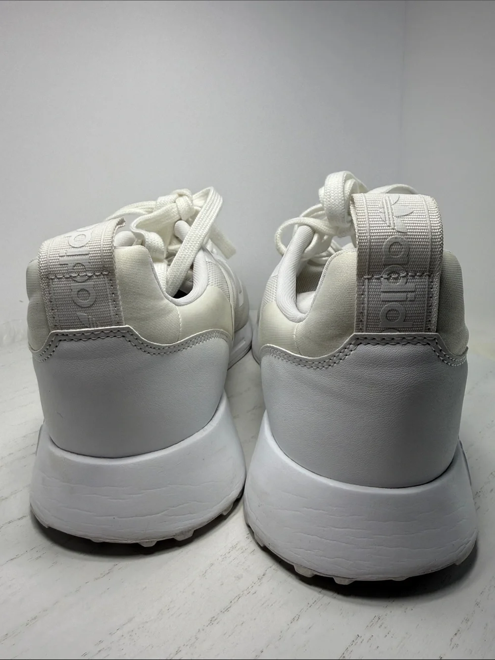 adidas White Athletic Shoes (Interior Label View)